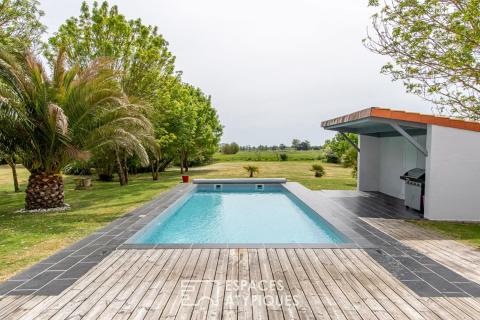 House with swimming pool in its 2.6 hectare park