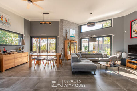 Maison contemporaine avec vue sur la campagne