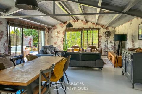 Contemporary oceanfront property with jacuzzi and terraces