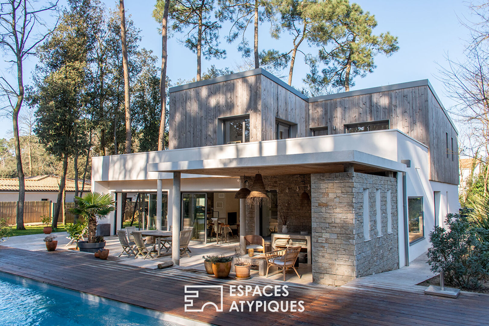 Villa d’architecte contemporaine à 400 m de l’océan