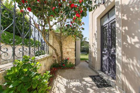 Maison bourgeoise du XIXème avec verrière et jardin en bord de mer
