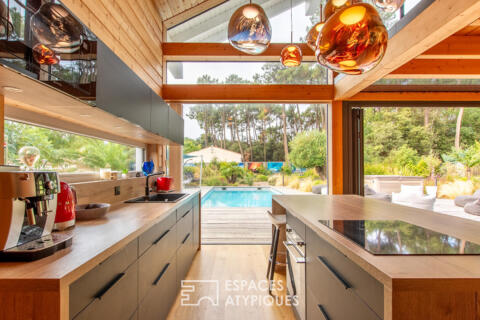 L&rsquo;Inattendue: maison scandinave d&rsquo;exception avec piscine et spa en bord de mer