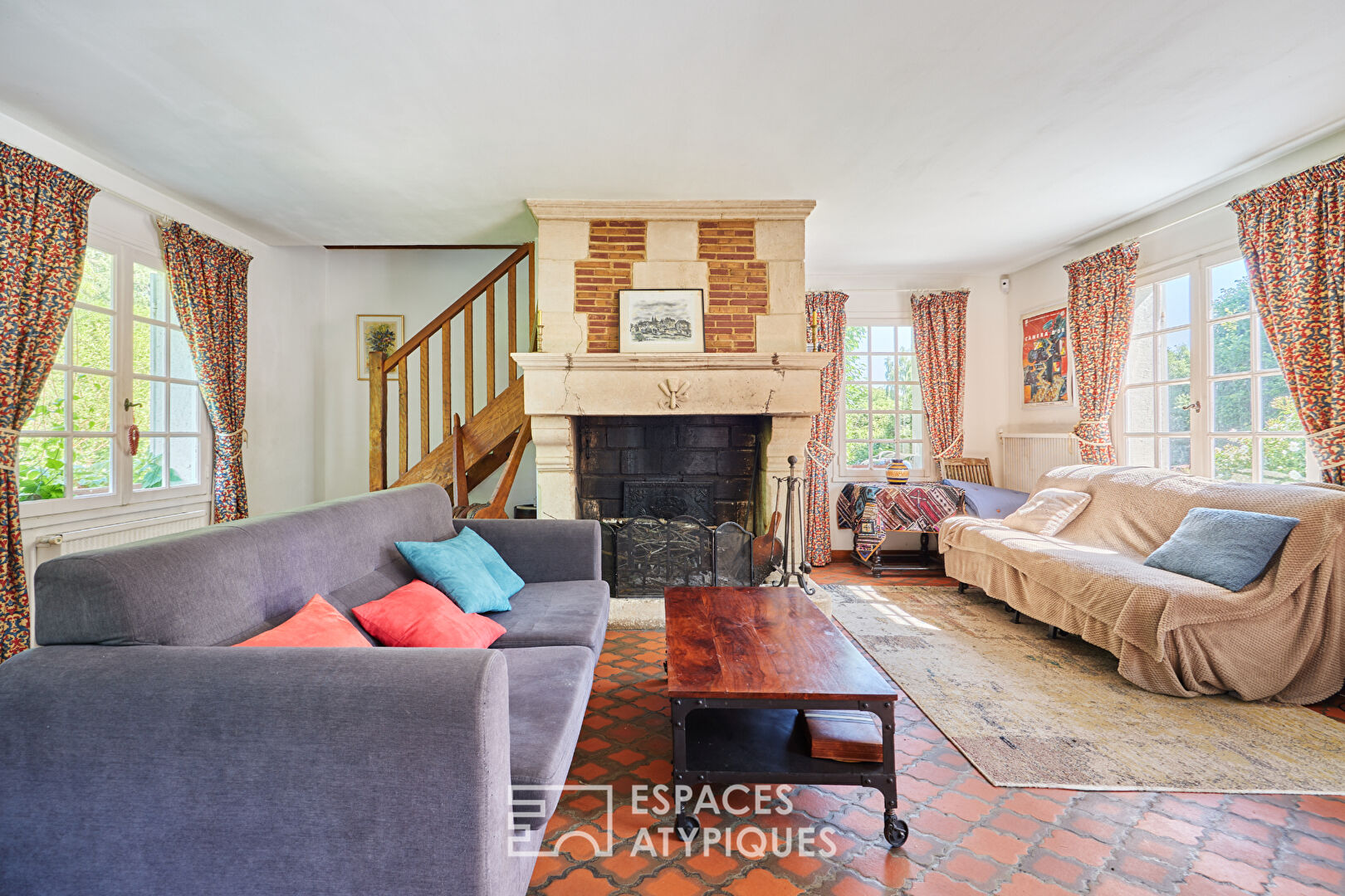 Maison d’inspiration normande et son jardin extraordinaire