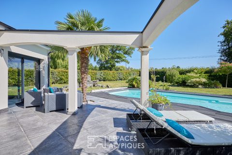 Contemporaine de caractère avec piscine