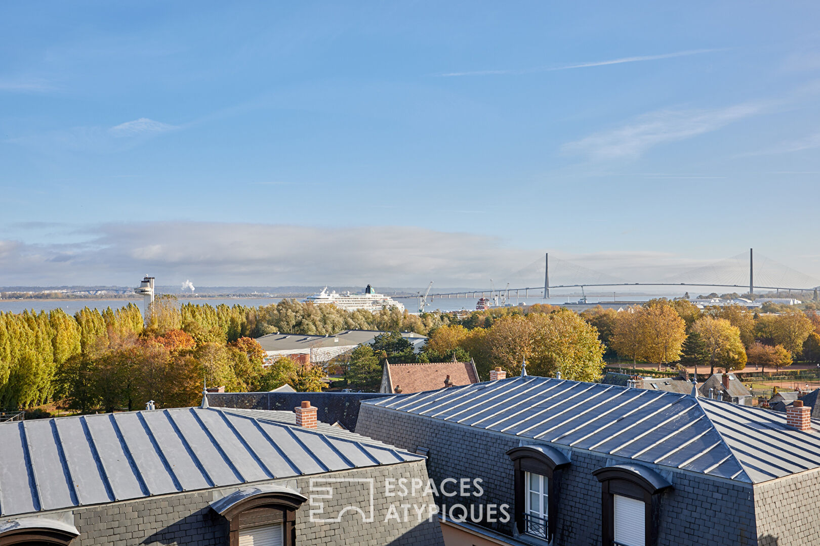 Maison de ville de caractère avec vue pont de Normandie