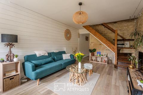 Charmante maison de village avec pierre et poutres apparentes