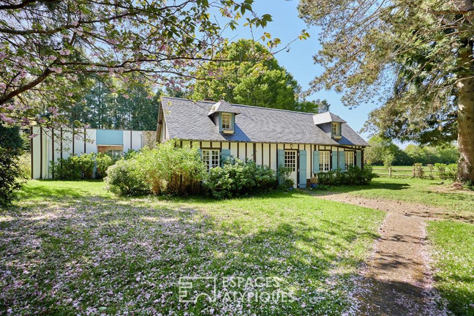 Longère et son extension avec piscine intérieure