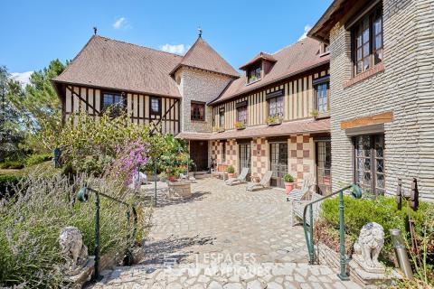 Manoir de caractère avec piscine et parc paysager