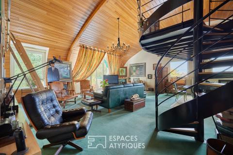 Appartement d&rsquo;exception en dernier étage avec vue sur le parc de la Mairie
