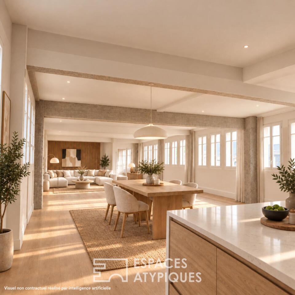 Coeur de ville -  appartement contemporain en dernier étage avec terrasse