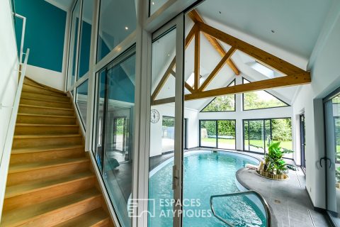 Architect’s house with swimming pool near Clécy