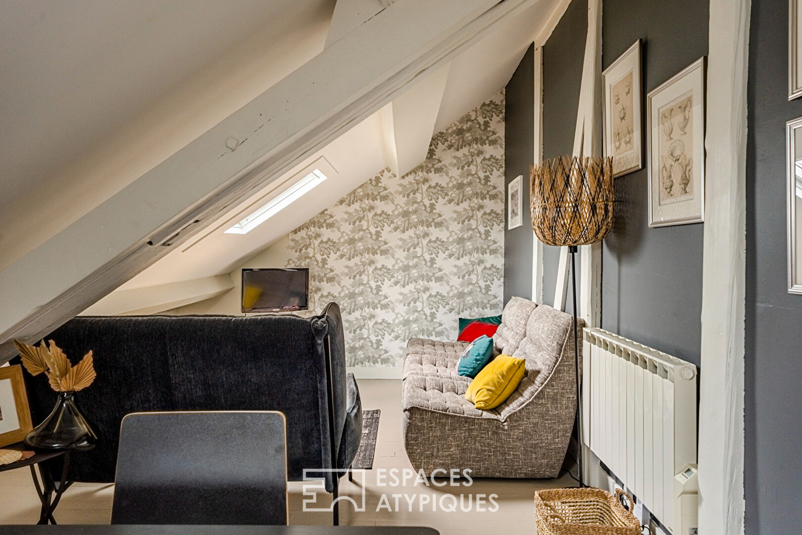 Chic bohemian style apartment on the top floor in Deauville