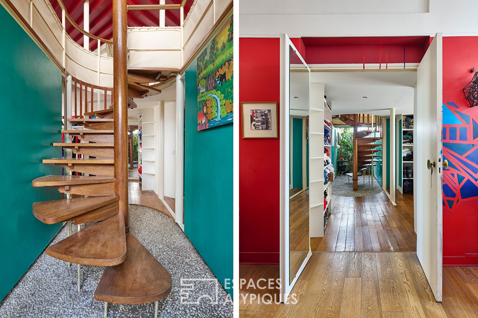 Ancien studio de danse transformé par un architecte en loft familial proche Martyrs
