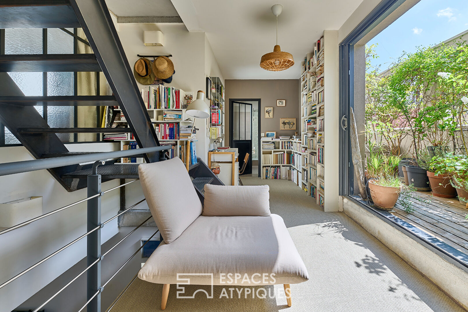 Maison contemporaine avec verrière et terrasses Grandes Carrières