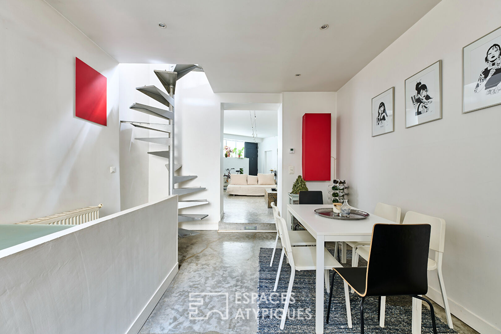 Loft d’architecte avec terrasse, esprit maison – Quartier Grandes Carrières