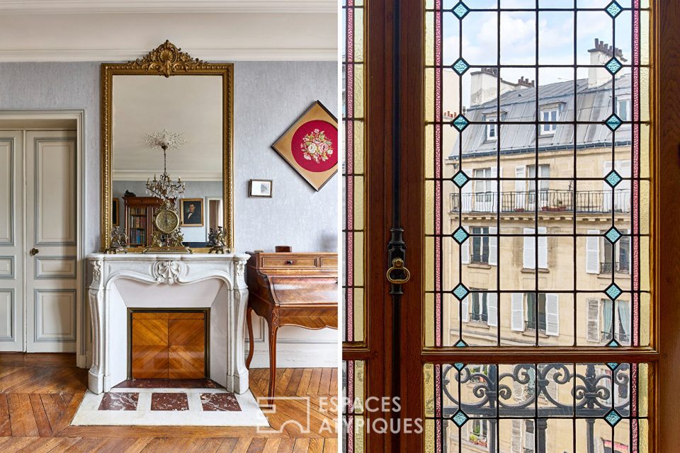Appartement d'angle avec vitraux d'époque et potentiel de réinterprétation