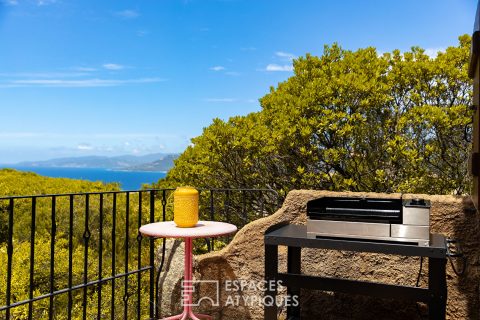 Villa méditerranéenne vue mer dans un domaine privé à Propriano