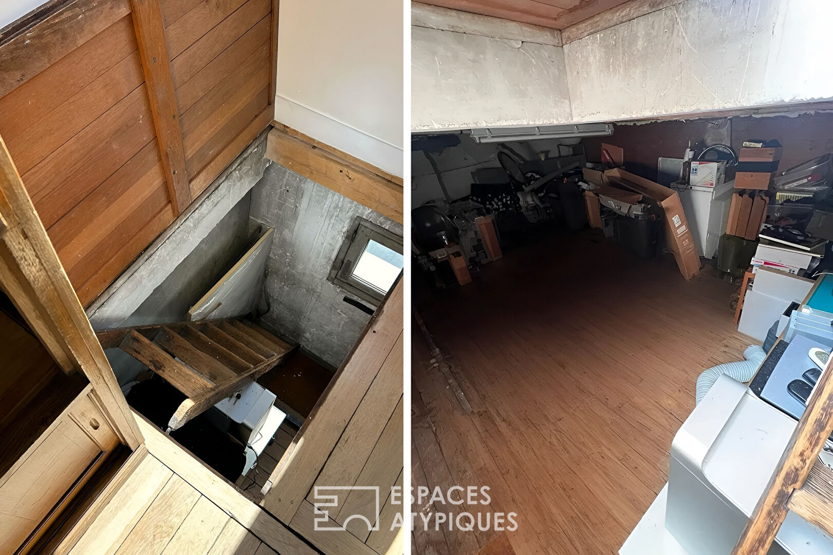 Artist’s loft on the top floor with painting storage room in SoPi
