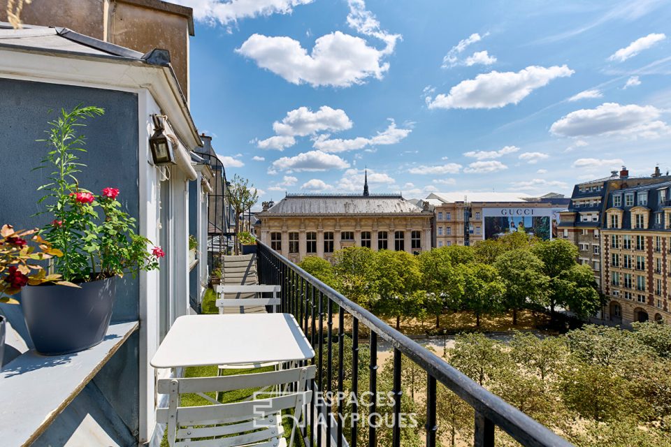 Duplex en dernier étage avec balcon - Île de la Cité