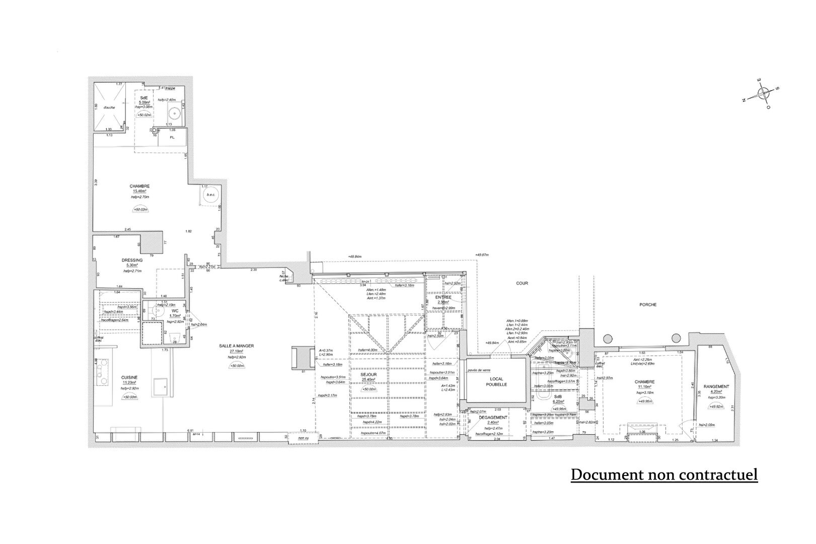 Loft with skylight near Square Montholon and Marché Cadet