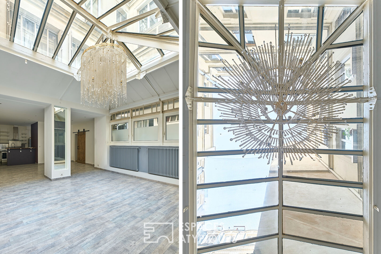 Loft with skylight near Square Montholon and Marché Cadet