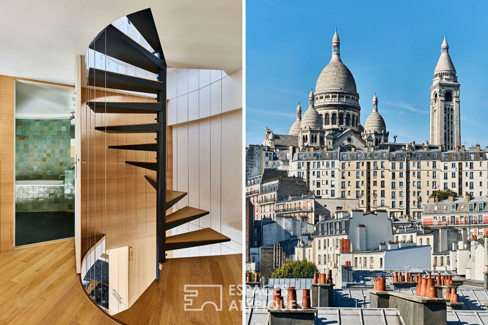 Derniers étages sous dôme avec vue panoramique sur Paris