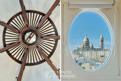 Top floors under a dome with panoramic views of Paris