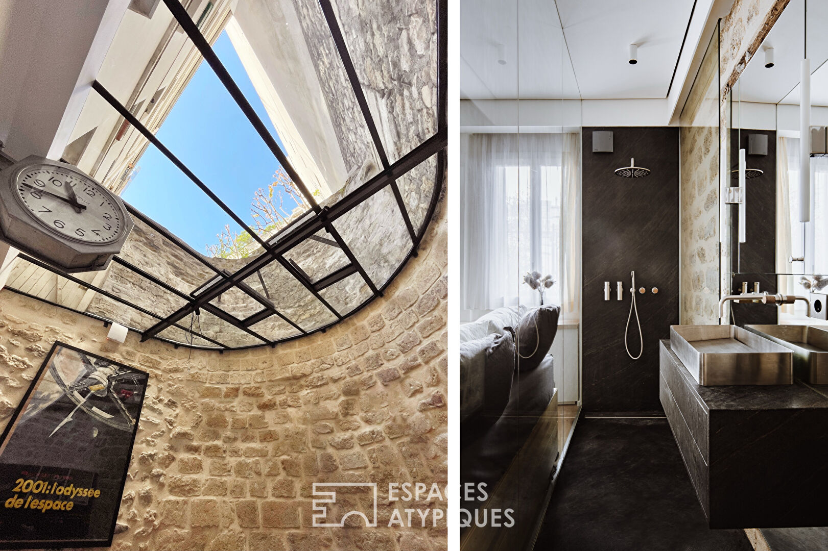 Appartement-loft d’architecte et terrasse à Montmartre