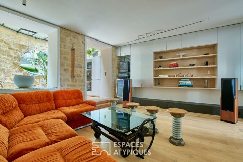 Appartement-loft d’architecte et terrasse à Montmartre