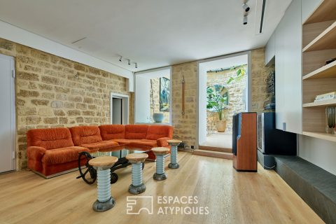 Appartement-loft d&rsquo;architecte et terrasse à Montmartre