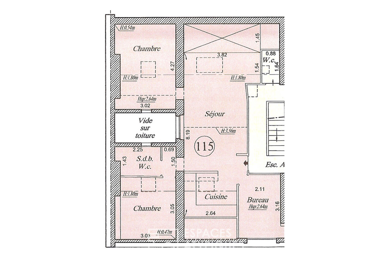 Dernier étage traversant sous les toits – Village d’Auteuil