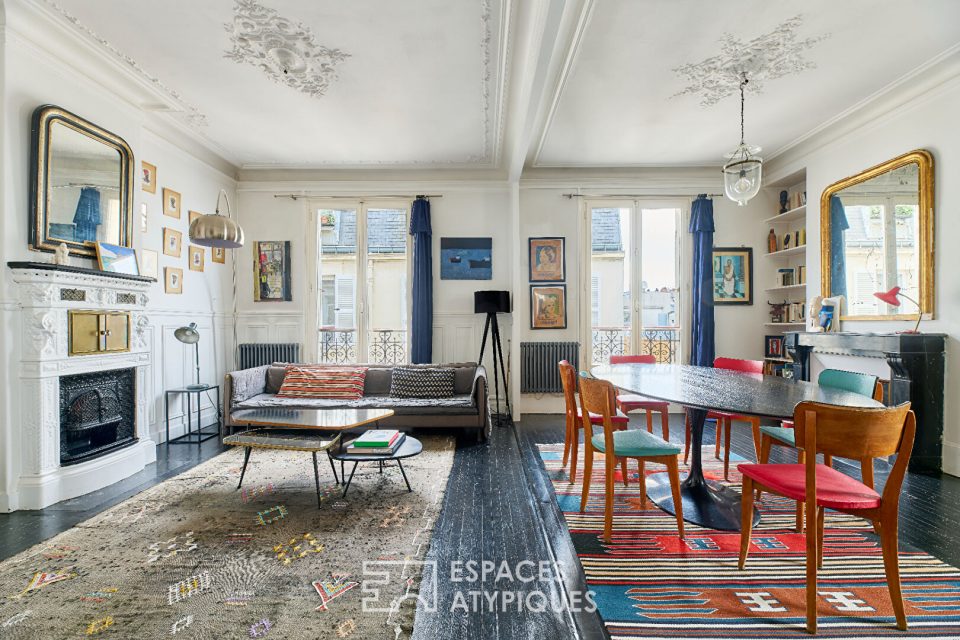 Esprit bohème en étage élevé sur cour - Barbès-Rochechouart - Réf. 13454 Esprit bohème en étage élevé sur cour - Barbès-Rochechouart