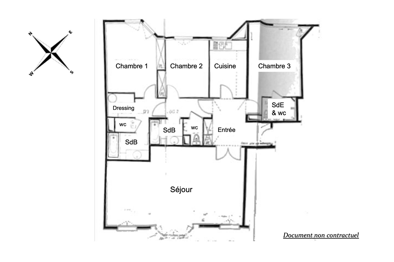 Appartement familial traversant à relifter – Jasmin-Auteuil