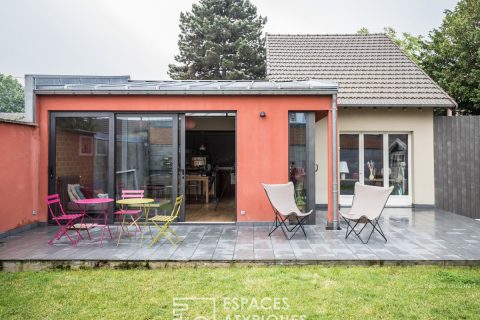 Maison avec extension contemporaine