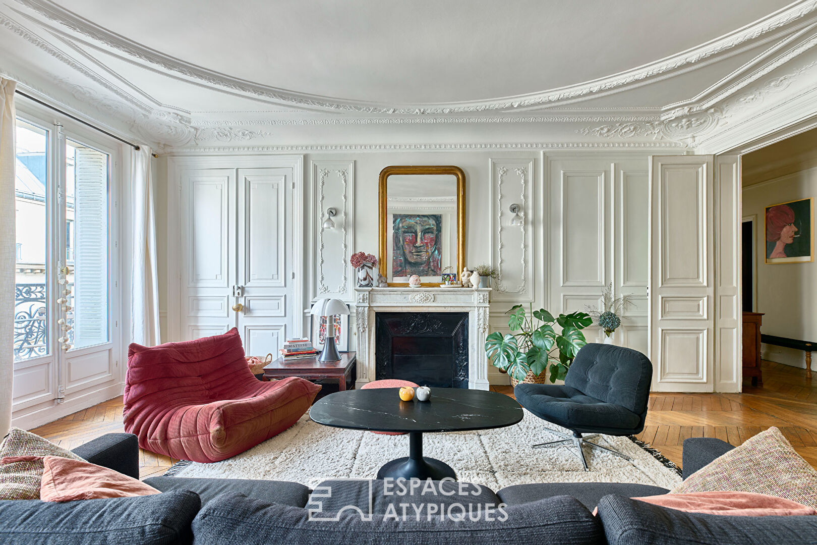 Haussmannien d’artiste avec balcon – Madeleine / Saint-Augustin