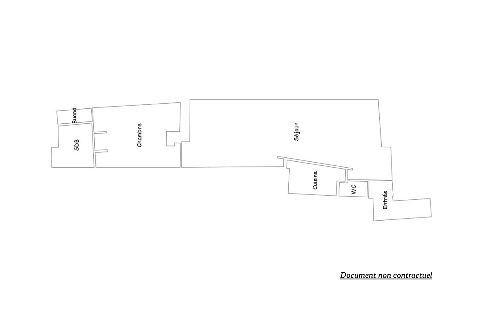 Dernier étage traversant avec terrasse – Quartier Montorgueil