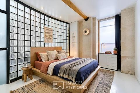 Ancienne boutique reconfigurée avec souplex et courette – Simplon / Jules Joffrin