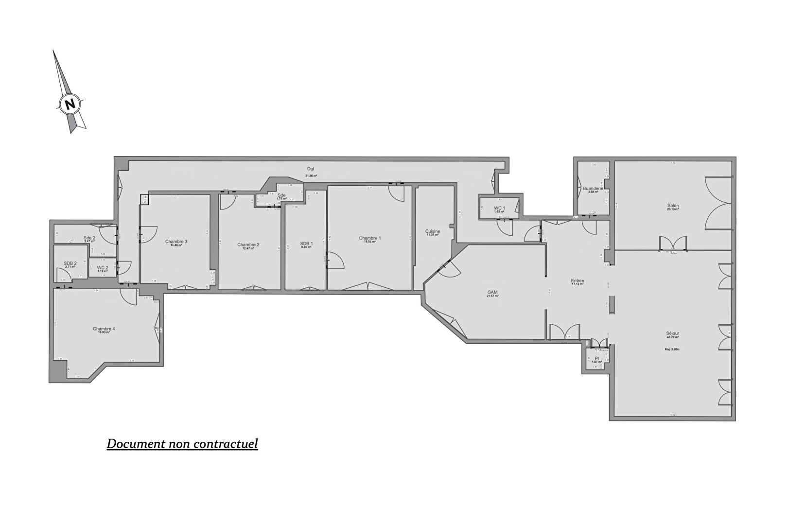 Haussmannien familial avec triple réception – Passy-Trocadéro