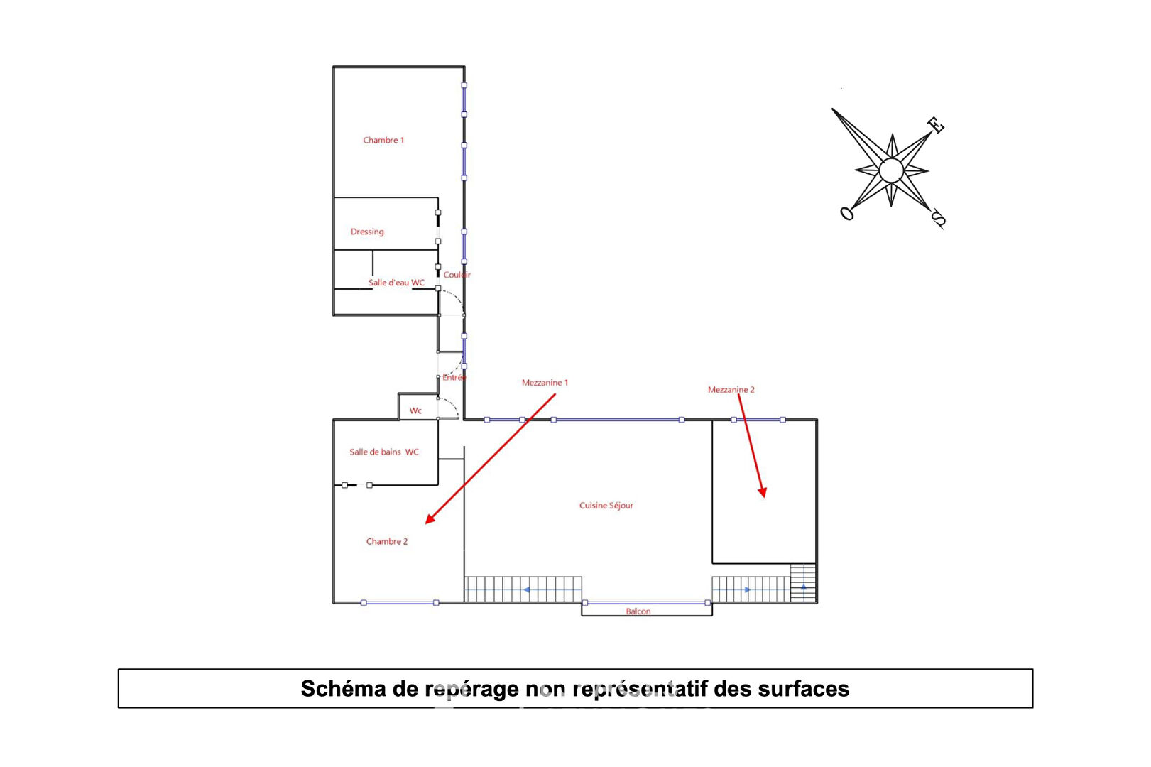 Étage noble traversant esprit loft avec balcon – Place Loulou Gasté