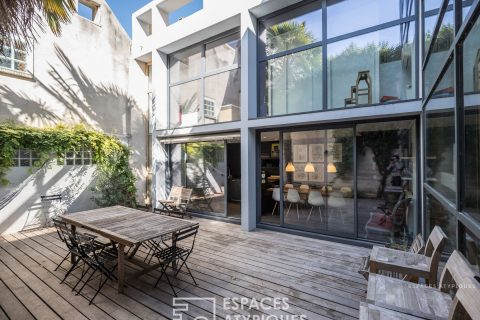 Maison Loft avec jardin intérieur et terrasse