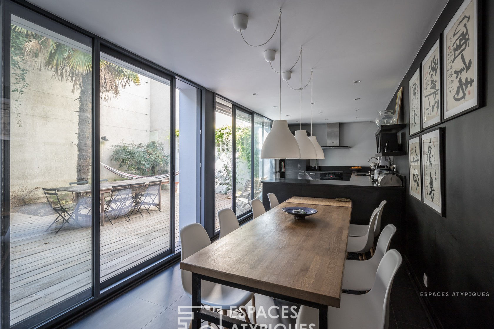 Maison Loft avec jardin intérieur et terrasse