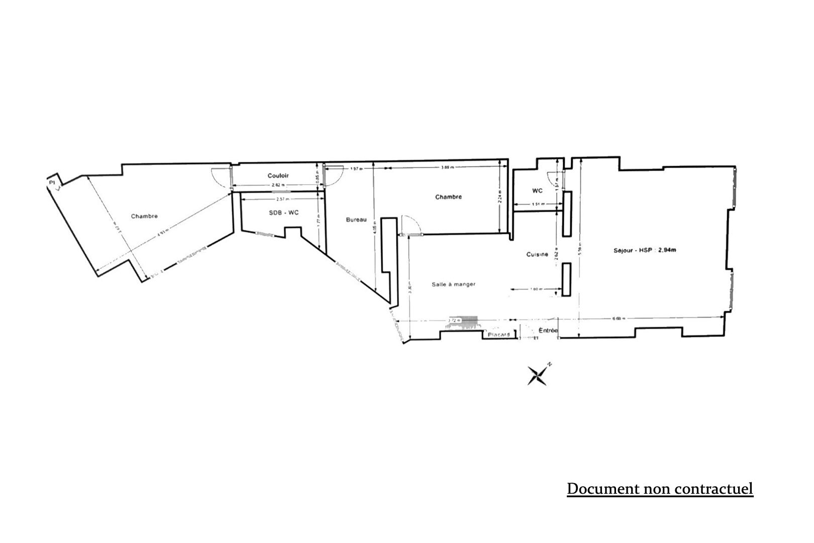Appartement traversant au coeur de la capitale
