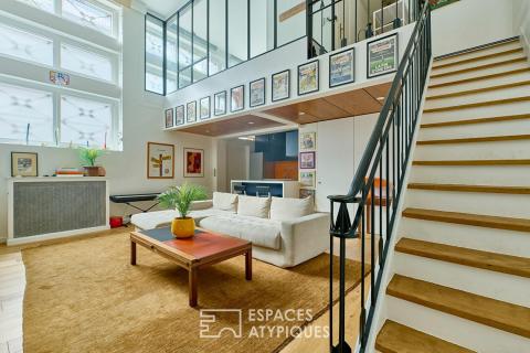 Loft en duplex : volume cathédrale et intimité graphique – Muette Sud
