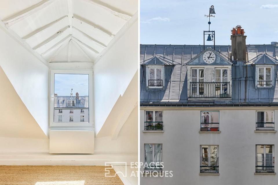 Dernier étage traversant proche Martyrs