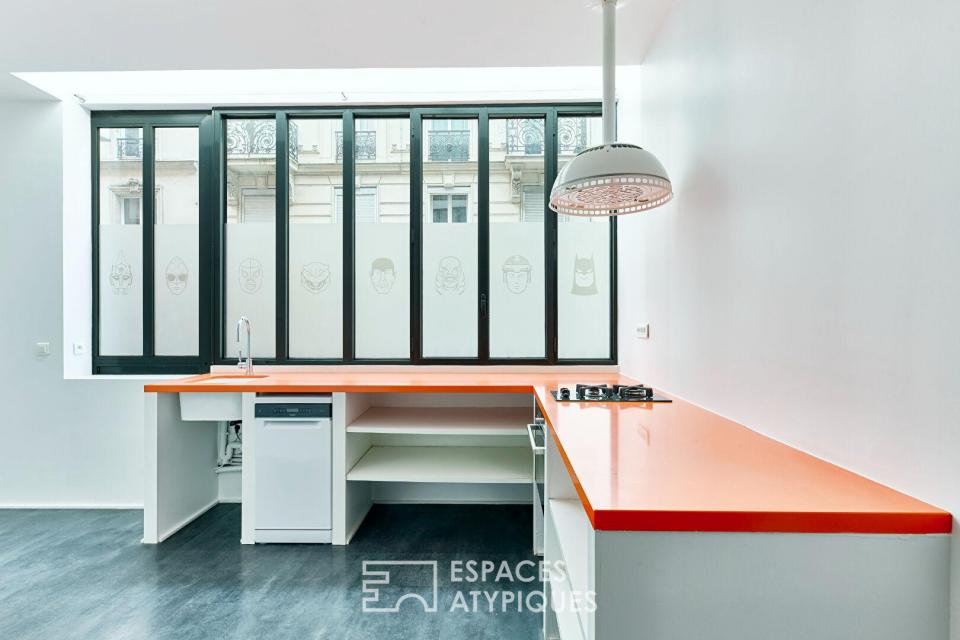 Loft mixte dans un ancien parking réhabilité à Montmartre