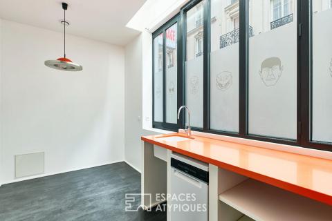 Loft mixte dans un ancien parking réhabilité à Montmartre