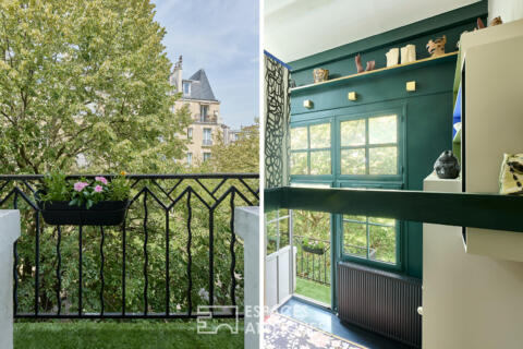 Atelier rénové en dernier étage avec balcon – Avenue Junot