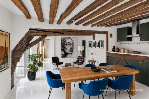Duplex de charme avec studio indépendant possible – Place du Tertre