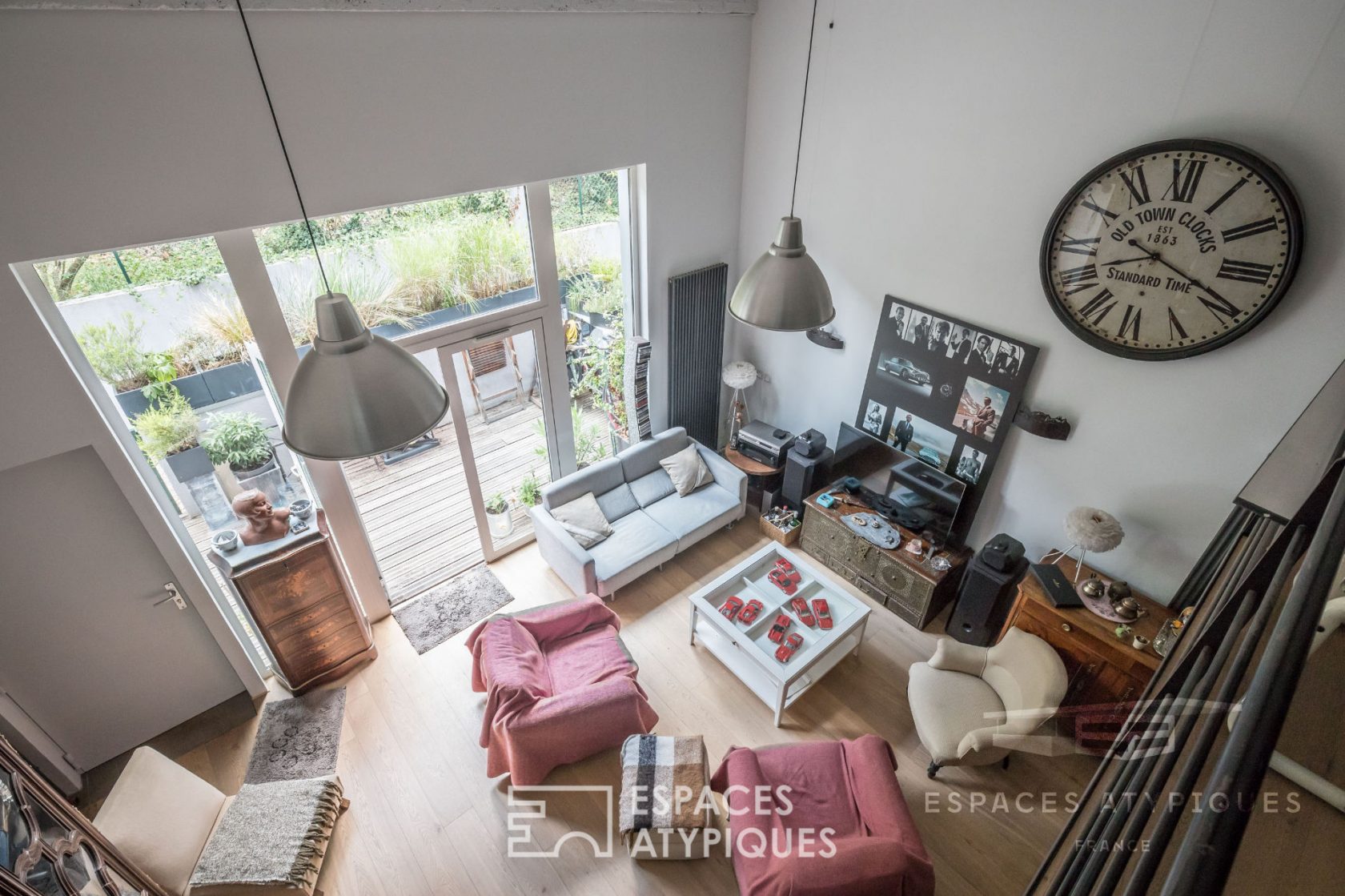 Triplex loft in a former printing house