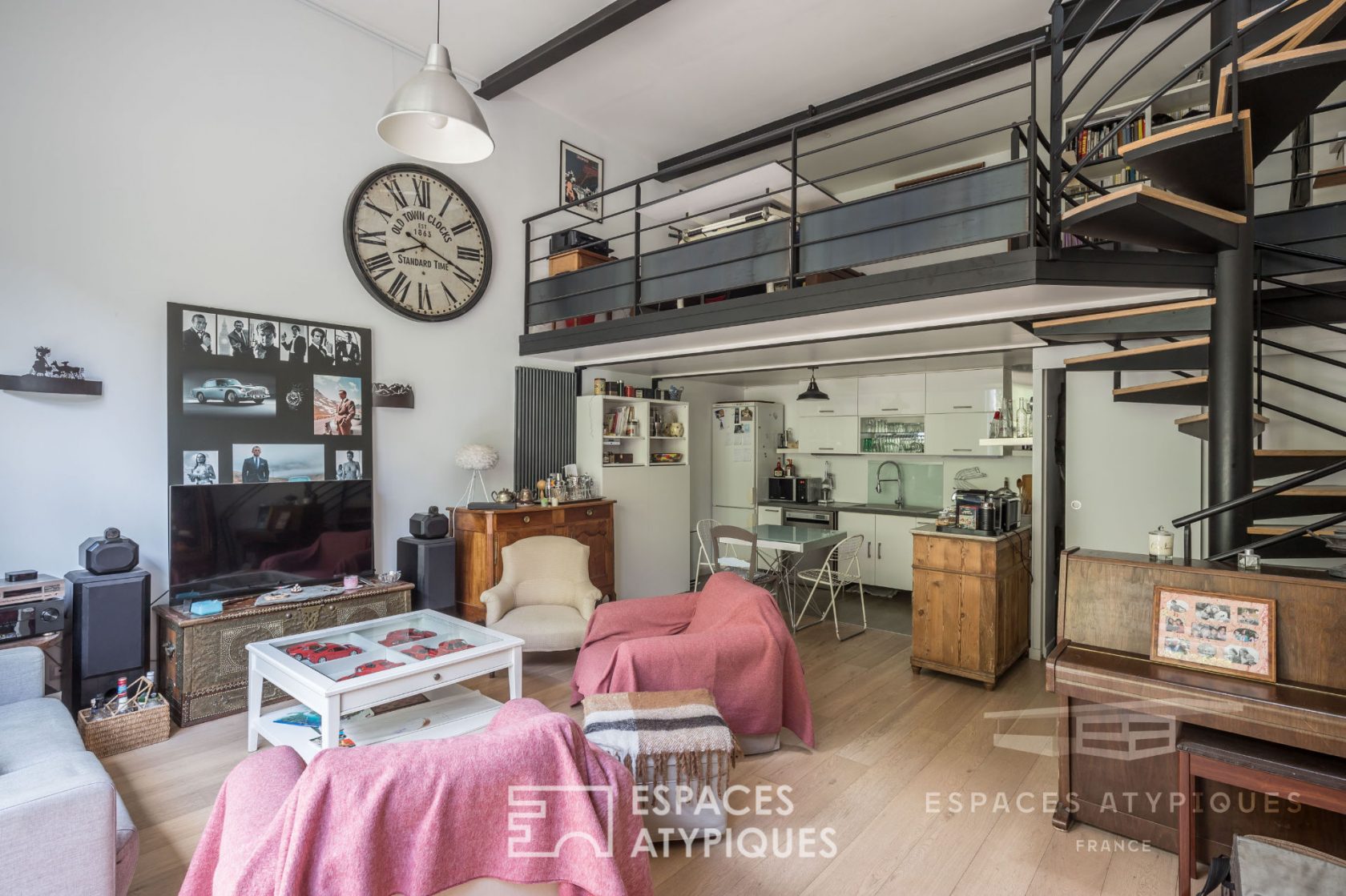 Triplex loft in a former printing house